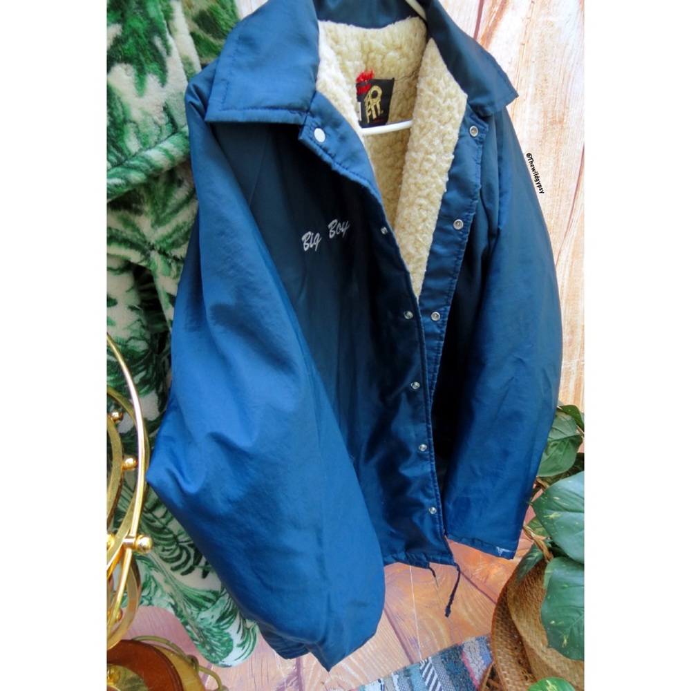 Vintage cozy sherpa lined oversized insulated jacket βοΈ - Picture 3 of 8
